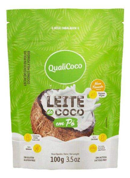 Kit Com 4 - Leite De Coco Em Pó Vegan 100g Qualicoco 1