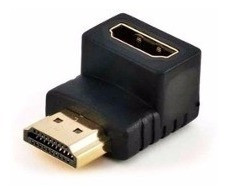 02pçs Adaptador 90 Graus L Hdmi Macho Fêmea Joelho Tv Home 1