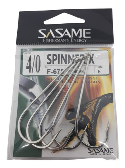 Anzuelo Sasame Spinner F-678 N 4/0 X5u Japon Pesca 0