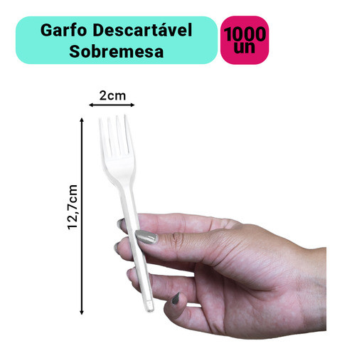 Garfinho Sobremesa Branco 1000 Unidades. 1
