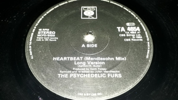 Psychedelic Furs Heartbeat (mendlesohn Mix) Long Version Uk 1