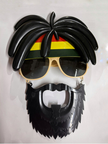Anteojos De Bob Marley Jamaica Bigote Cotillon 1