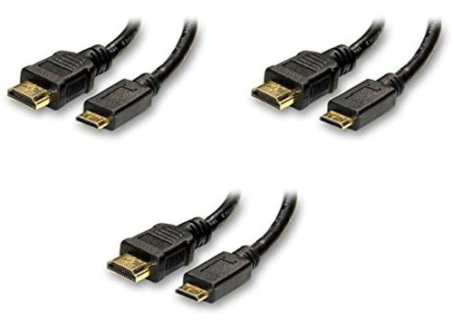 Paquete De 3, Hdmi Macho A Mini Hdmi Macho (tipo C) Para Ca 0