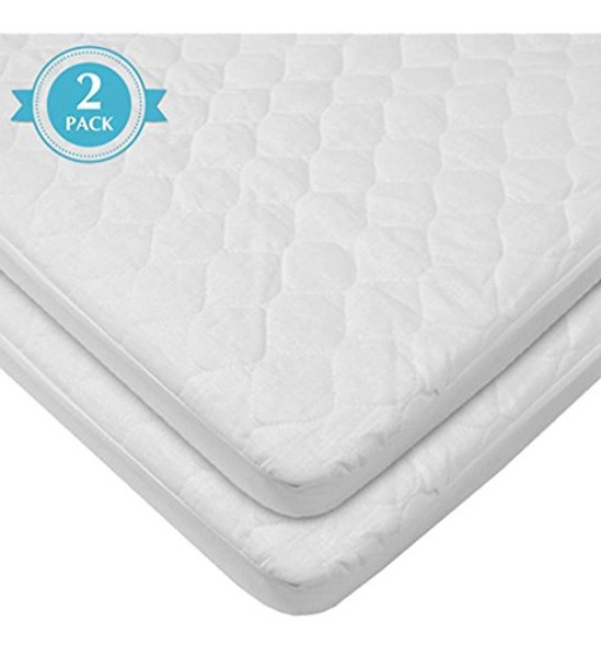 American Baby Company - Paquete De 2 Fundas De Colchón Portá 1