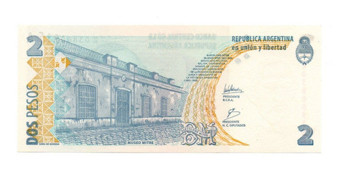 Billete 2 Pesos Conv Segundo Dis Reposición Bottero 3236 Unc 1