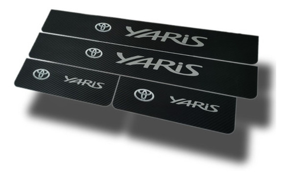 Protector Cubre Zócalos Carbono Toyota Yaris Envio Gratis 0