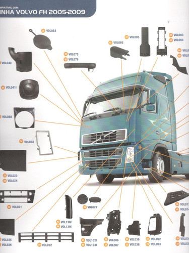 Moldura Farol Volvo Fh 2005 A 2009 Le - 01 Unid. 1