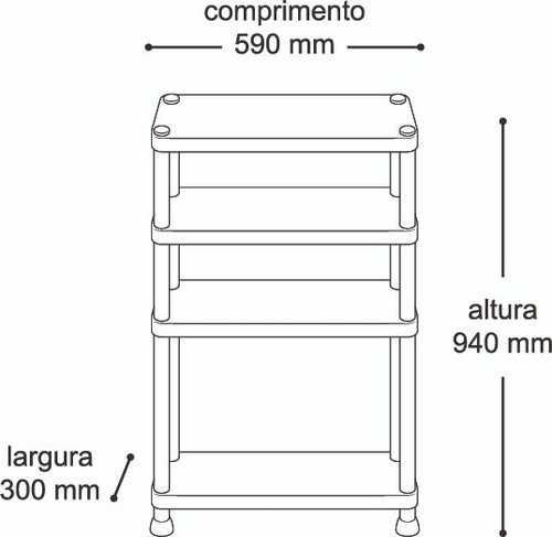 Estante Multiuso Frutero Organizador Zapatera 59x30x94cm 1