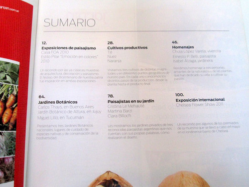 Revista Jardin Anuario 2011 Te Nuez Naranja Botanicos Boedo 1