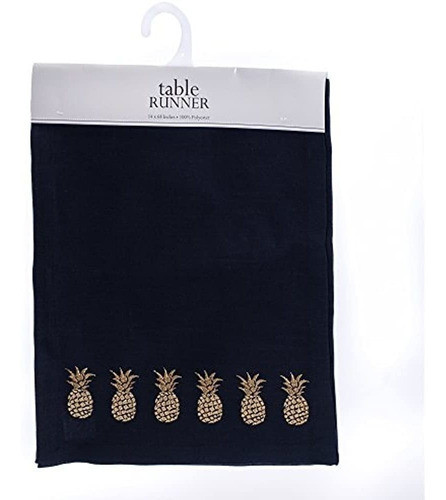 Diseño Importaciones Pineapple Bordado Negro Y Oro Acentos 1