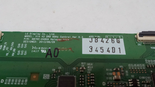 T-con LG 42lb5600 6870c-0480a Pl412 1