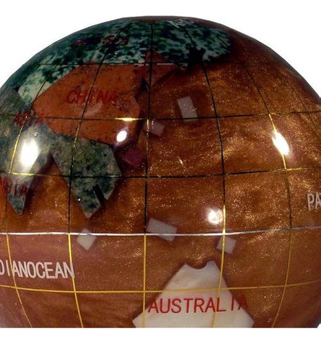 Arte Único 3-inch Amber Pearl Swirl Ocean Gemstone World Glo 1