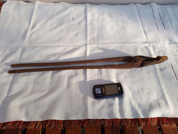 Antigua Pinza De Herrero Para El Yunque Fragua 55cm 0