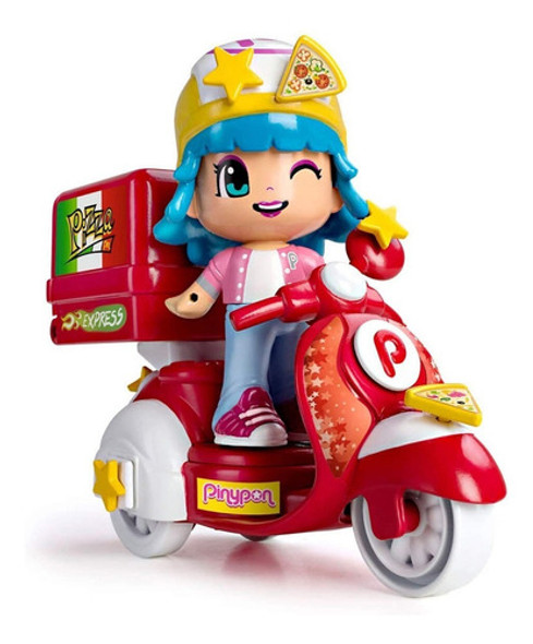 Pinypon Moto Delivery De Pizzeria + Accesorios Original Febo 0