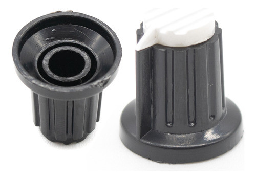 2 Perillas Potenciometro Blancas 18mm Alto X 20mm Diametro 0