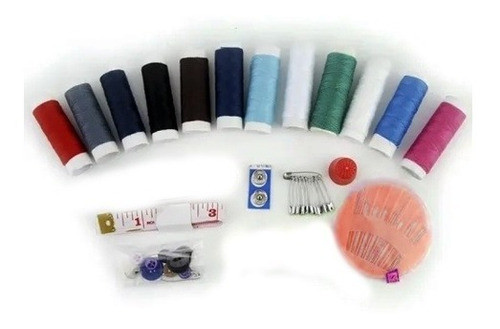 Kit Costura Maleta Viagem Portátil Linhas Alfinete Estojo 1