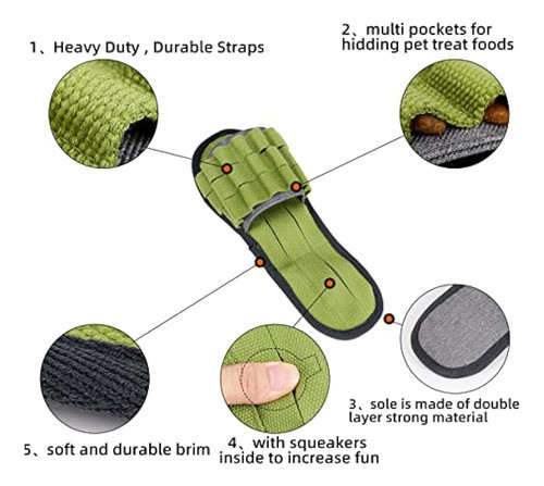 Juguetes Para Perros Yeeeep Squeaky, Zapatillas De Juego De 1