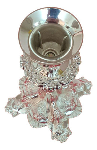 Castiçal Barroco Niquelado 19cm Ref 20951 1