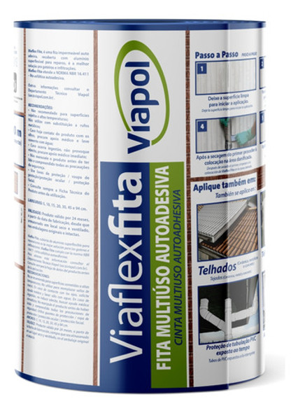 Fita Multiuso Impermeável Auto-adesiva 20cm X 10m - Viapol 0