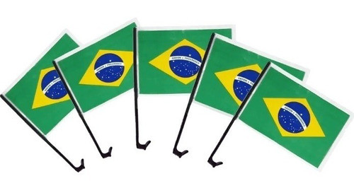 10 Hastes De Bandeira Para Carro Com Bandeira Do Brasil 0