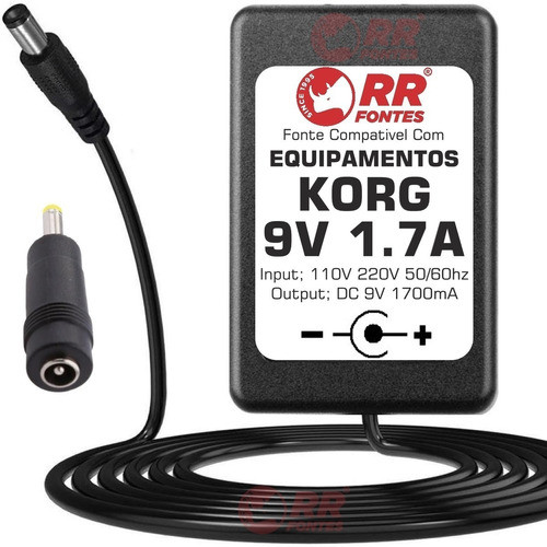 Fonte Compativel Com Korg Minilogue Ka 350 9v 1,7a Bivolt P8 0