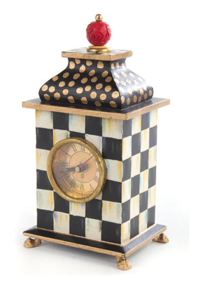 Mackenzie-childs Reloj De Escritorio Courtly Check, Reloj De 0
