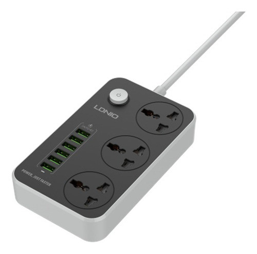 Zapatilla Alargue 220v Universal 2500w + 6 Puertos Usb 0