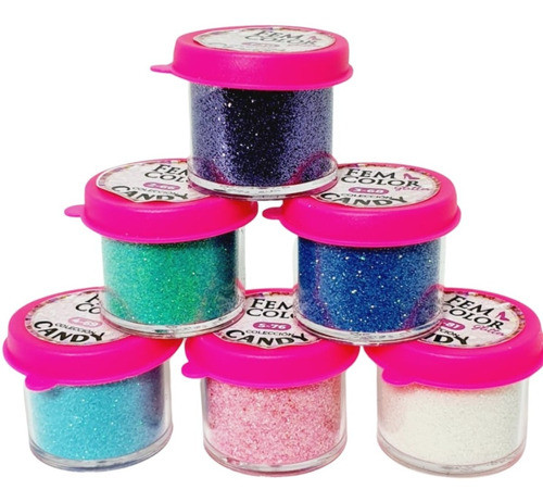 Gibre Glitter Decoracion Uñas Nails Blue 3-68 Femcolor 1