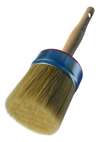 Cepillo Redondo De Cerdas Naturales Y Mango De Madera 0