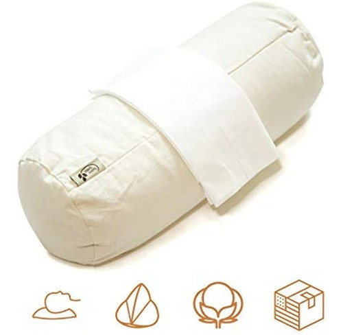 ~? Comfycomfy Buckwheat Neck Pillow, Almohada Cilíndrica Par 0