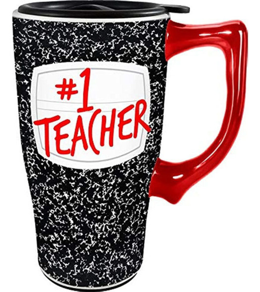 Spoontiques #1 Teacher Travel Mug Black, 18 Oz 0