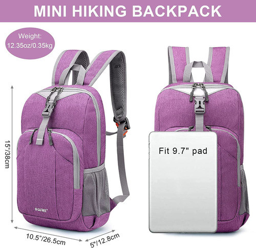 Mochila Pequena Camping Morada Impermeable 10l G4free 1