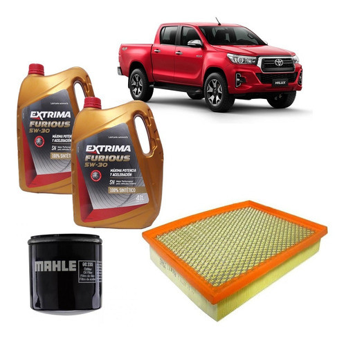Kit 2 Filtros Toyota Hilux 2.8 Aceite 5w30 Sintetico 8lts 0