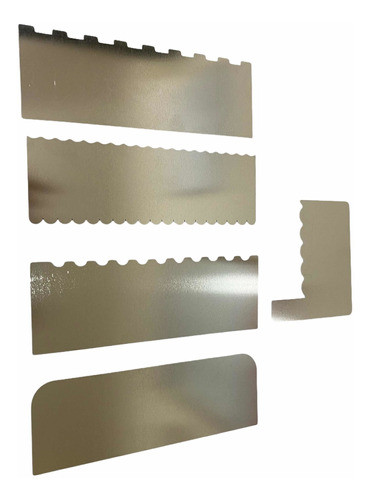 Set X 5 Modelos De Scraper Alisadores Para Tortas . 0