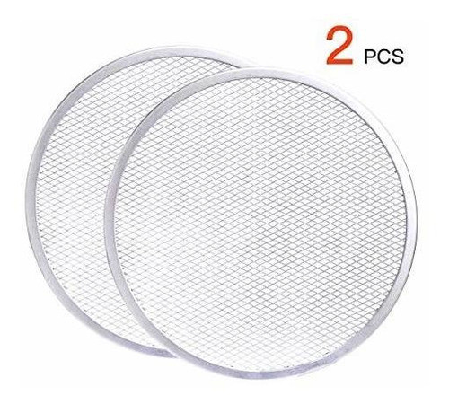 Pantalla Para Pizza Antiadherente De Aluminio 12 Pulgadas X2 1