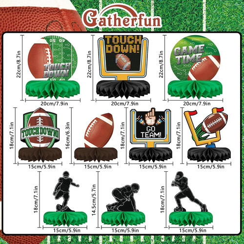 Decoraciones De Fútbol Para Mesa, 10 Piezas, Cumpleaños 1