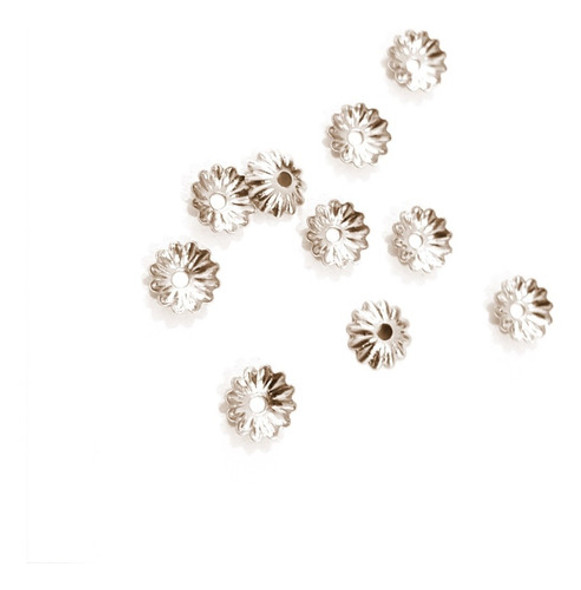 Calotas De Acero Flor 6 Mm X 50 Unidades Fornituras 0