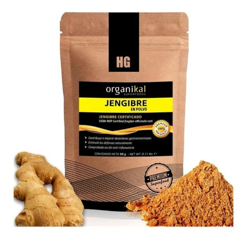 Pack X2 Jengibre En Polvo X50g Organikal 0