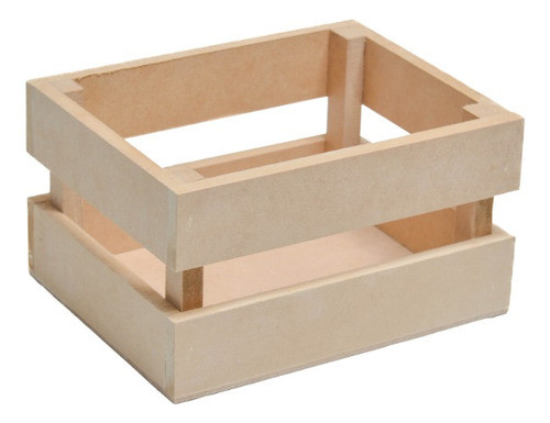 Cajon Canasto Organizador Verdulero Madera Decora 40x30x20cm 0