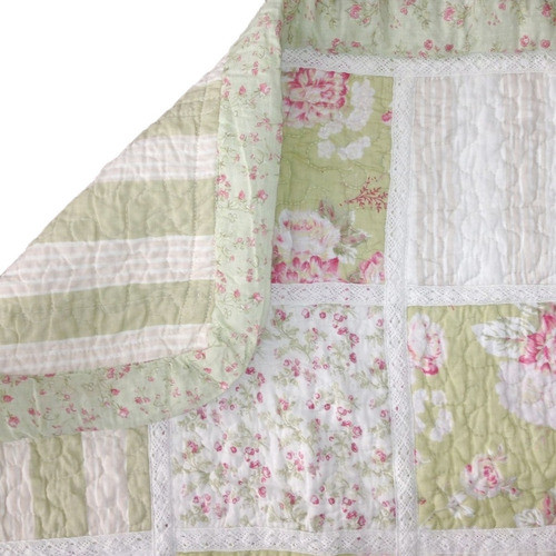 Cubrecama 1 Plaza Twin Cover Verano Patchwork Brenda Vip 1