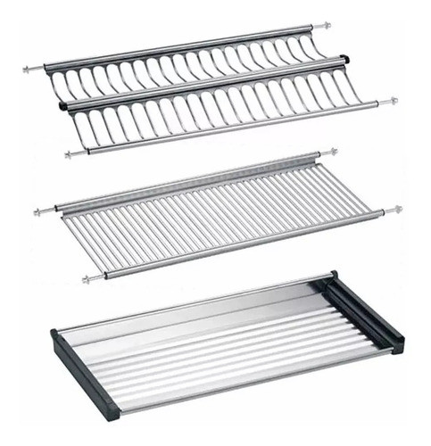 Escurreplatos Alacena Para Modulo 700 Mm Acero Inox Brz 1