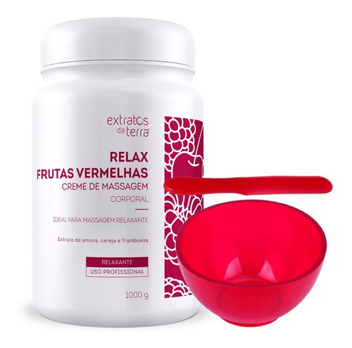 Creme Massagem Relax Frutas Vermelhas Extratos Da Terra 0