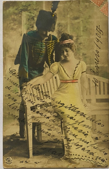 Antigua Postal Romántica, Foto, De Época, Año 1905, Pr66 0