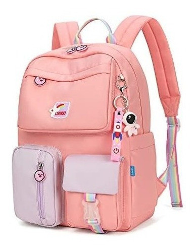Mochila Para Niñas Y Adolescentes Color Rosa 1