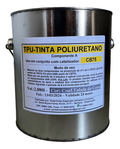 Tinta Pu Poliuretano - Kits Com 3,6 L - Bege Claro 0