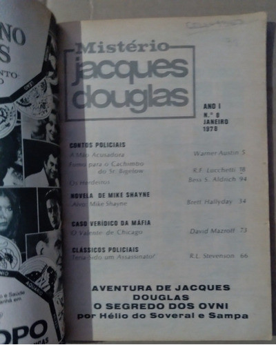 T20lq Revista Jacques Douglas Mistério Ed Vecchi 8 1978. 1