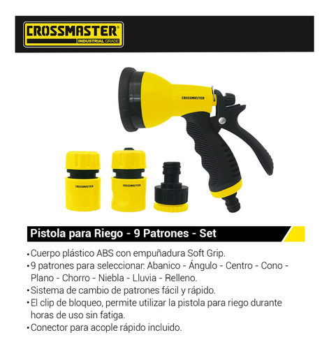 Set Para Riego Ajustable 9 Patrones Crossmaster 9937916.5 1