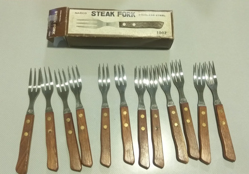 Set De 12 Tenedores Nasco Steak Fork De Acero Inoxidable 0