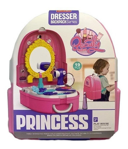 Valijita Mochila Playset  De Belleza  Princesa 19 Accesorios 1