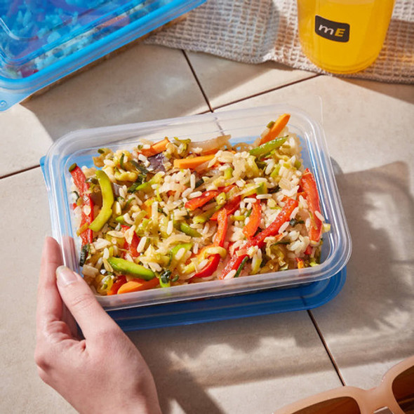 Bandeja Micro Reutilizable C/tapa Azul (13x18x5 Cm) X 100 U 1